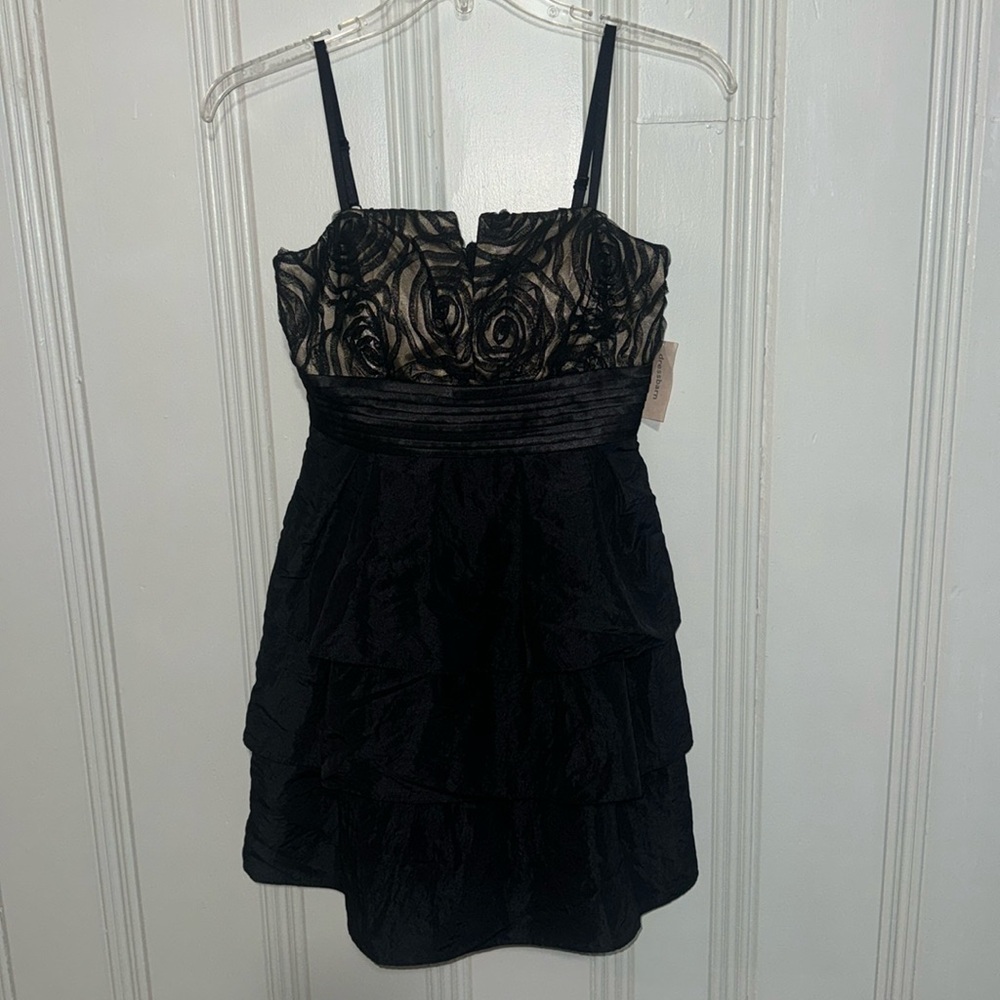NWT Short Black Ruffled Dress by Dress Barn Collection - Size 4